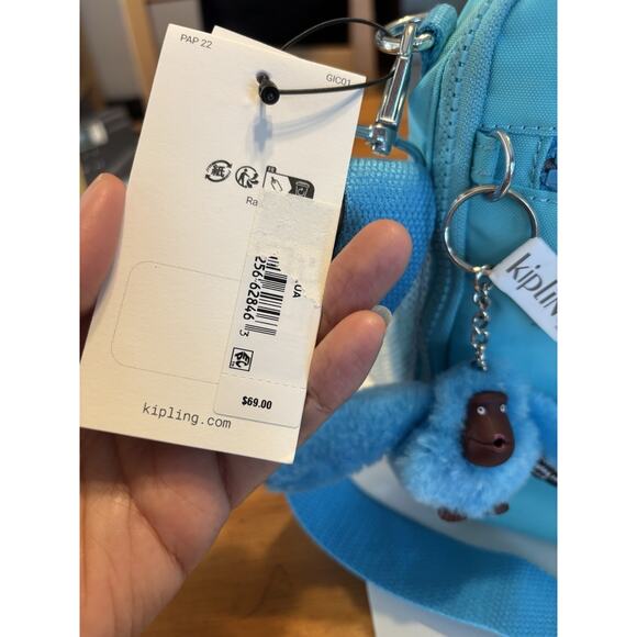 Kipling Ermy Insulated Lunch Bag Polyamide Aqua NWT $69 - Picture 4 of 7